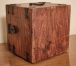 Vintage Wooden Treasure Box With Metal Hardware Accents