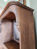 Antique Oak Side By Side Display Secretary Desk Cabinet
