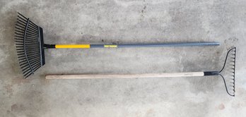 (2) Pre Owned Garden Rake Tools