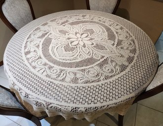 Huge Circular Handmade Crochet Tabletop Cover (65' Diameter)