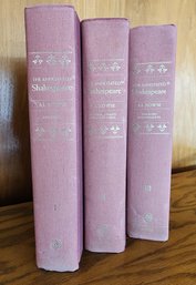 Vintage Set Of (3) Vintge 1970's ANNOTATED SHAKESPEARE Hardback Books