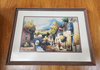 Jose Ignacio Fine Art Watercolor Framed Painting #2