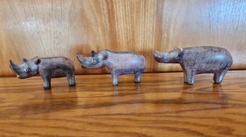 (3) Handmade RIFT VALLEY African Stone Carved Animals