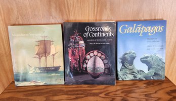 (3) Vintage Hardback Books - Featuring CROSSROADS OF CONTINENTS