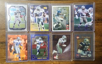 Assortment Of (8) Emmitt Smith Dallas Cowboys Sports Cards