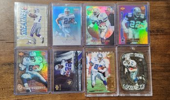 Assortment Of (8) Emmitt Smith Dallas Cowboys Sports Cards