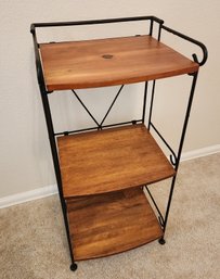 Metal And Wood Display Shelf