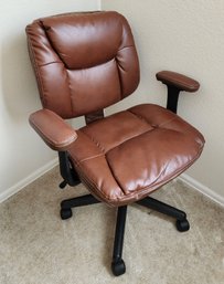 Brown Synthetic Leather Office Chair