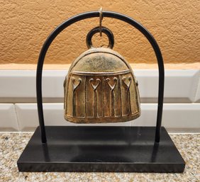 Vintage Metal Decorative Bell On Hanging Stand