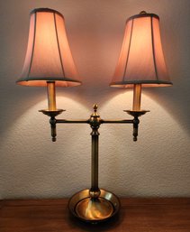 Double Shade Table Lamp With Metal Base