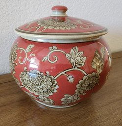 Ornate Flower Theme Ceramic Pot