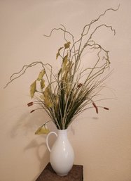 Artificial Flower Arrangement With Ceramic Vase