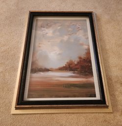 Vintage MERCANA Large Home Decor Framed Fine Art Print