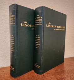 Vintage 2 Volume Hardback Set Of Books - THE Lincoln Library