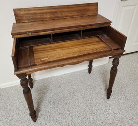 Antique Wooden Campaign Dignitary Desk