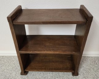 Antique Wooden Storage Display Shelf