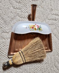 Vintage Graphic Dustpan And Hand Broom