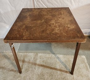 Vintage Wooden Folding Leg Card Table