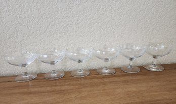 (6) Vintage Etched Glasses