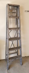 Vintage 6 Foot Metal Ladder