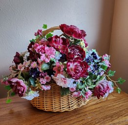 Artificial Flower Arrangement In Basket