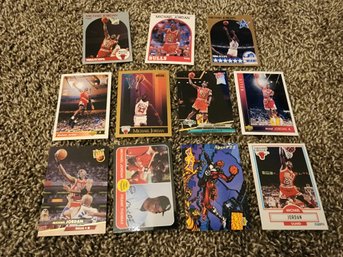 (11) Vintage Michael Jordan NBA Basketball Trading Cards