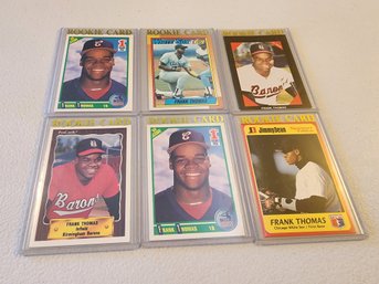 (6) Frank Thomas MLB Baseball Rookie Trading Cards