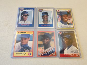 (6) Vintage KEN GRIFFEY JR. MLB Baseball Trading Cards