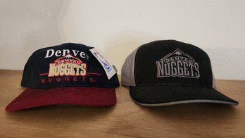 (2) DENVER NUGGETS Baseball Caps