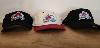 (3) Colorado Avalanche NHL Baseball Caps