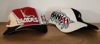 (2) Vintage NHL CAPS