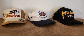 (3) Vintage SUPER BOWL Baseball Caps