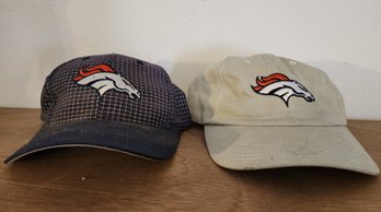 (2) Vintage DENVER BRONCOS Baseball Caps