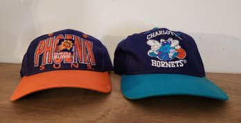 (2) Vintage NBA Caps