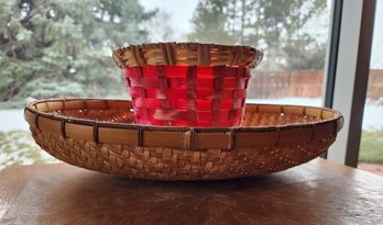 (2) Vintage Decorative Baskets