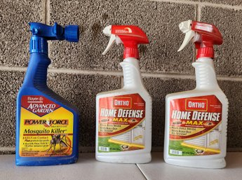 (3) Assorted Bottles Of Pre Owned Bug Defense Spray