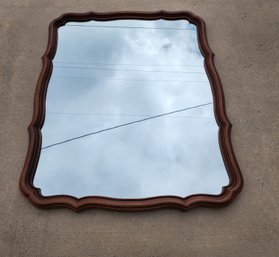 Large Wood Framed Hanging Wall Mirror