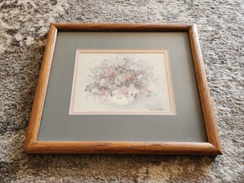 Vintage Framed Signed And Numbered LINDA BENNETT Oil Painting Print #1