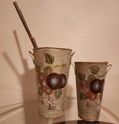 Set Of Decorative Metal Vessels With Handles