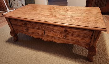 Vintage Solid Oak Coffee Table