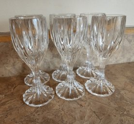 Set Of (6) Fine Crystal Sherry Serving Glasses