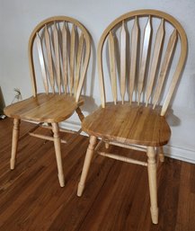 (2) Wooden Chairs