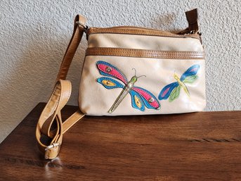 RELIC Ladies Leather Purse Dragonfly Design