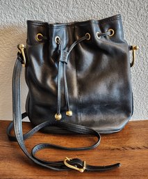 Pre Owned Black Genuine Leather Ladies Handbag