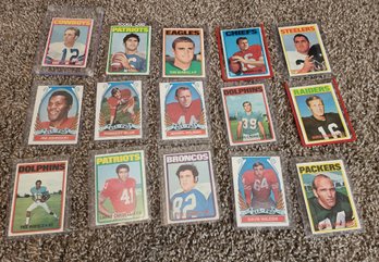 (15) Vintage NFL Trading Cards 1970's TOPPS