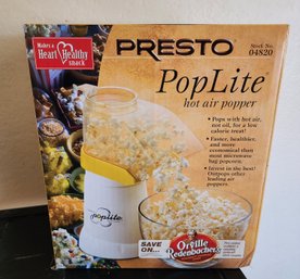 Brand New PRESTO Pop Lite Hot Air Popcorn Popper