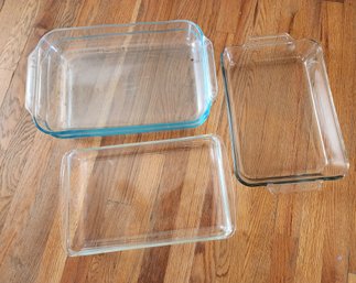 (4) Glass Casserole Cookware Dishes