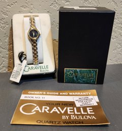 New CARAVELLE By BULOVA Ladies Two Tone Quartz Watch