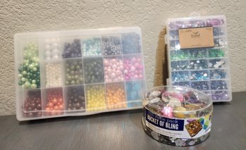 Nice Variety Of Arts And Craft Supplies With Storage Containers