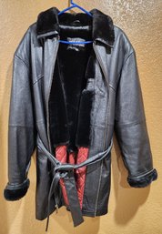 WILSON'S LEATHER Black Leather Full Length Jacket